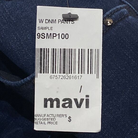 Mavi Tess High Rise Skinny Ankle Dark Wash Blue Jeans Size 27x27 Raw Hem Studded - Picture 7 of 12